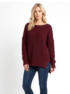 Hyfve Hyfve Burgundy Large knit sweater